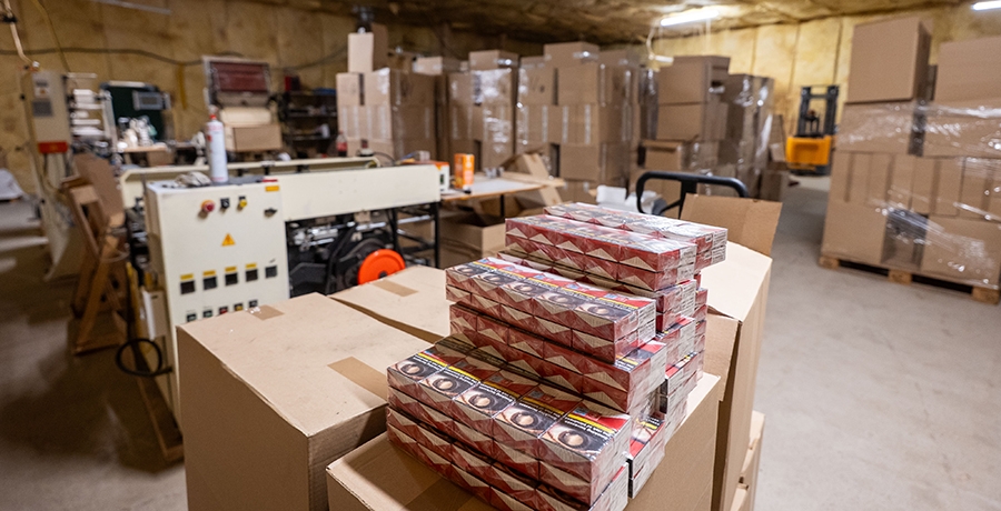 Illegale Zigarettenfabrik